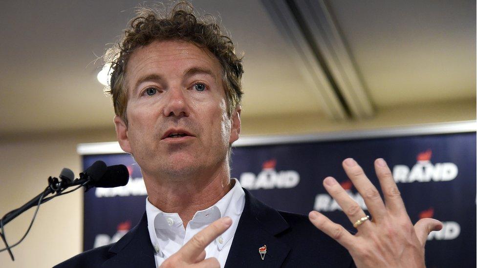 Senator Rand Paul at a campaign event in Las Vegas, Nevada