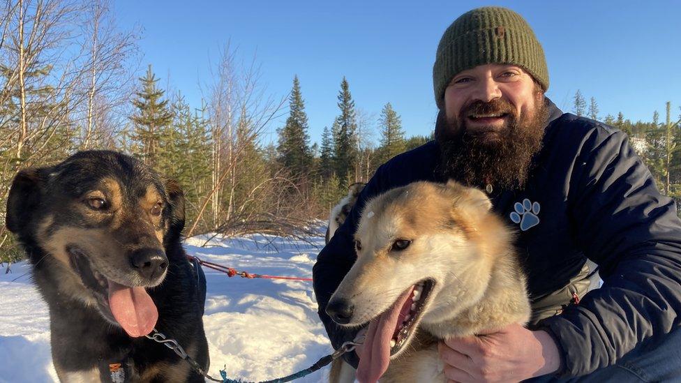 Ben and a husky