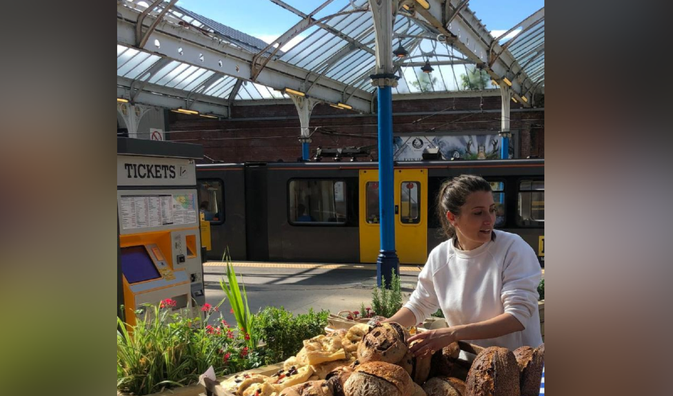 Angelika Taic at her The Sustenance Society bakery stall in Whiltey Bay Station