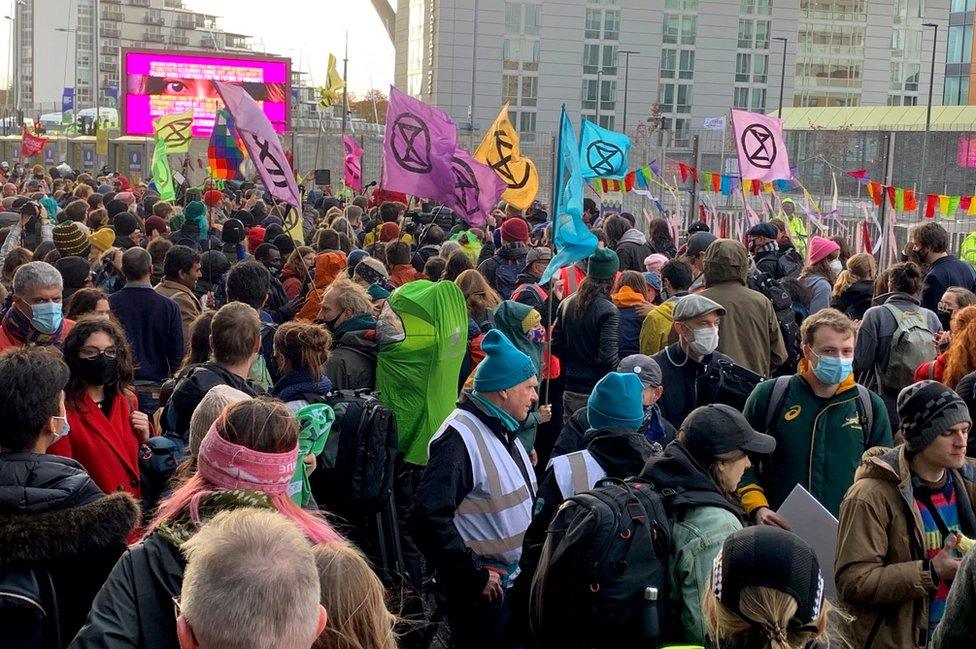 Protest crowd