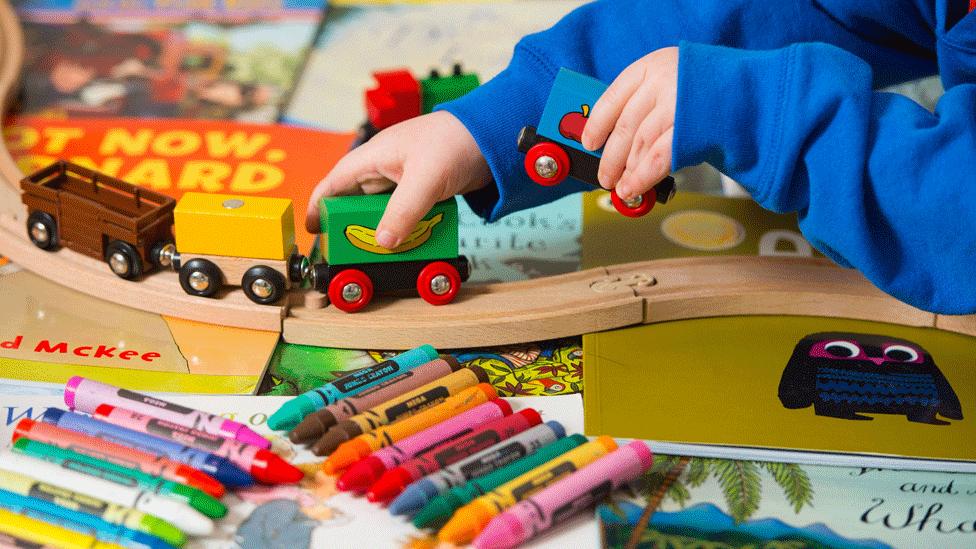 Nursery child playing, generic