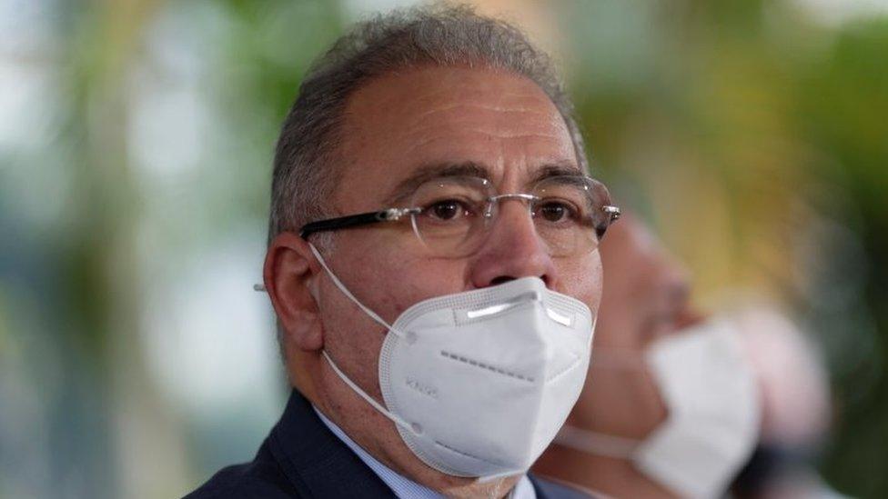 Brazilian cardiologist Marcelo Queiroga, who was named by Brazil"s President Jair Bolsonaro as the country"s fourth Health Minister since the coronavirus pandemic began, speaks at the Health Ministry headquarters in Brasilia, Brazil March 16, 2021.