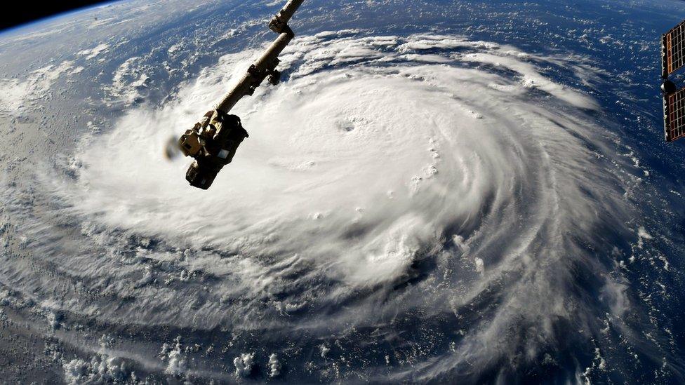 Hurricane Florence as seen from the space