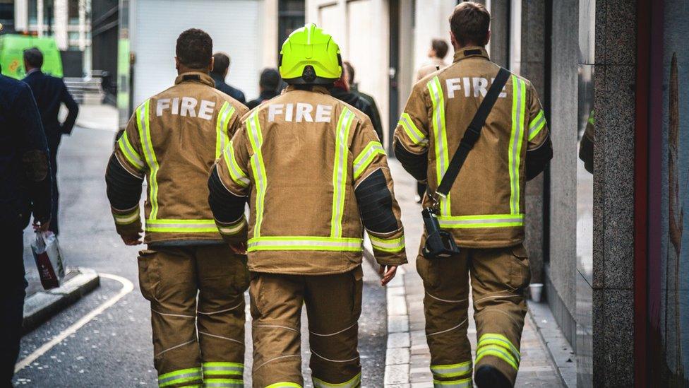 Firefighters in London