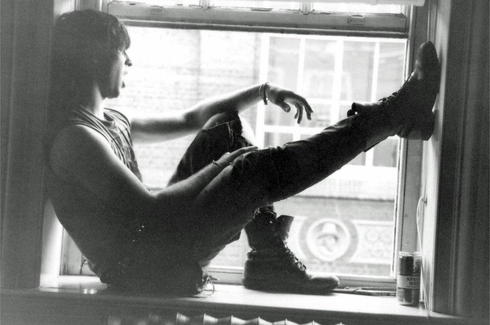 Tony, Old Library squat, Victoria Street, 1989