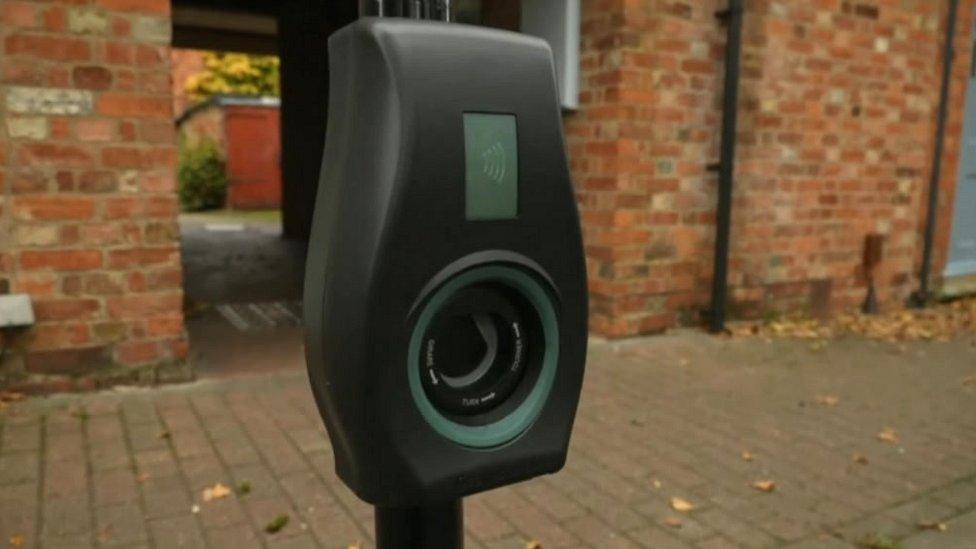 Electric car charging point