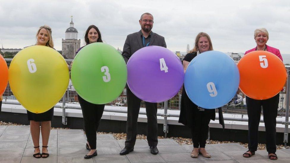 Lauren Clarke and Victoria Greenshields of Portsmouth Hospitals Charity joined councillors Luke Stubbs, Donna Jones and Linda Symes at the launch of the lottery