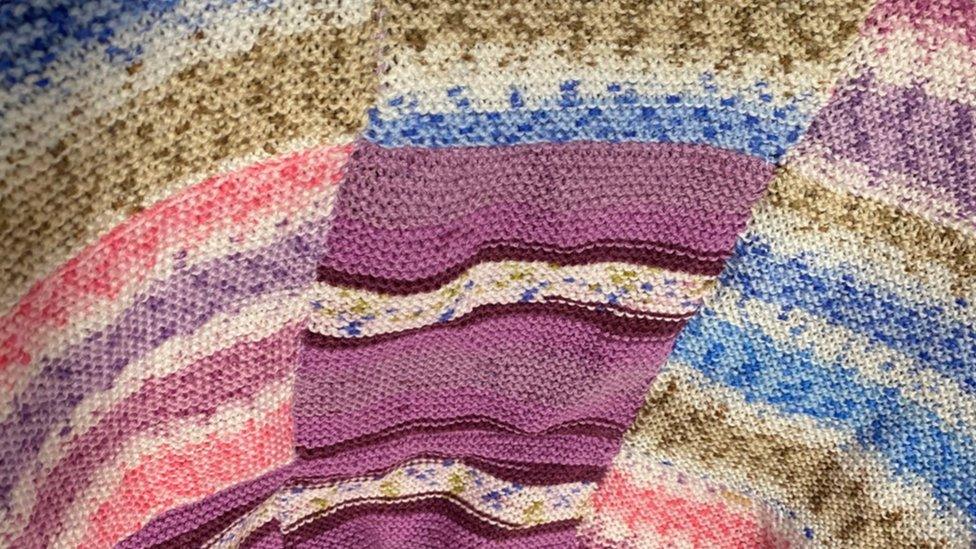 Close up of a blanket