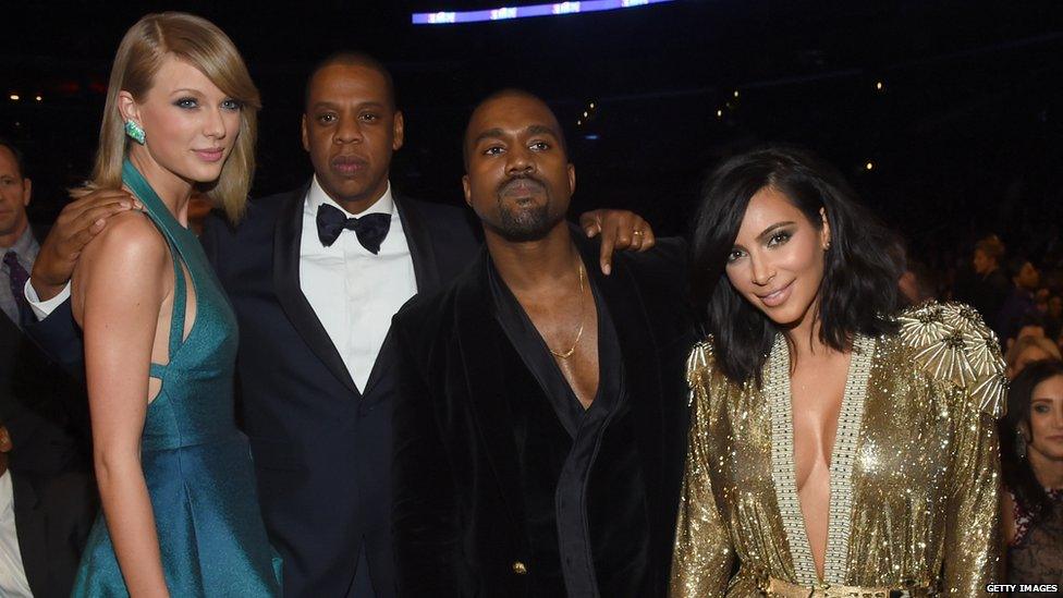 Taylor Swift, Jay Z, Kanye West and Kim Kardashian