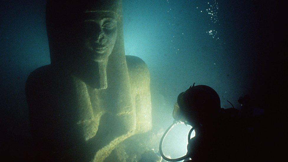 Colossal statue of god Hapy, Thonis-Heracleion, Aboukir Bay, Egypt