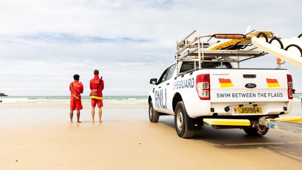 RNLI lifeguards in Jersey