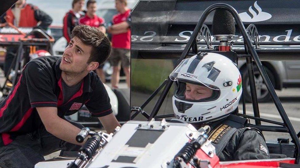 Cardiff students prepare race car Nella for the track