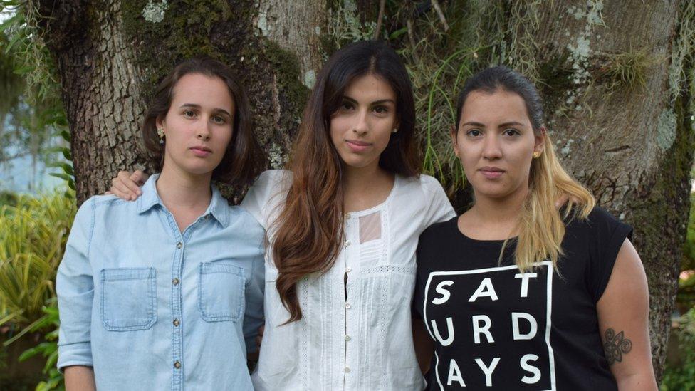 Ingeborg Paris (left), Gabriela Sayago (centre) and Paola Carmona (right) in Mérida