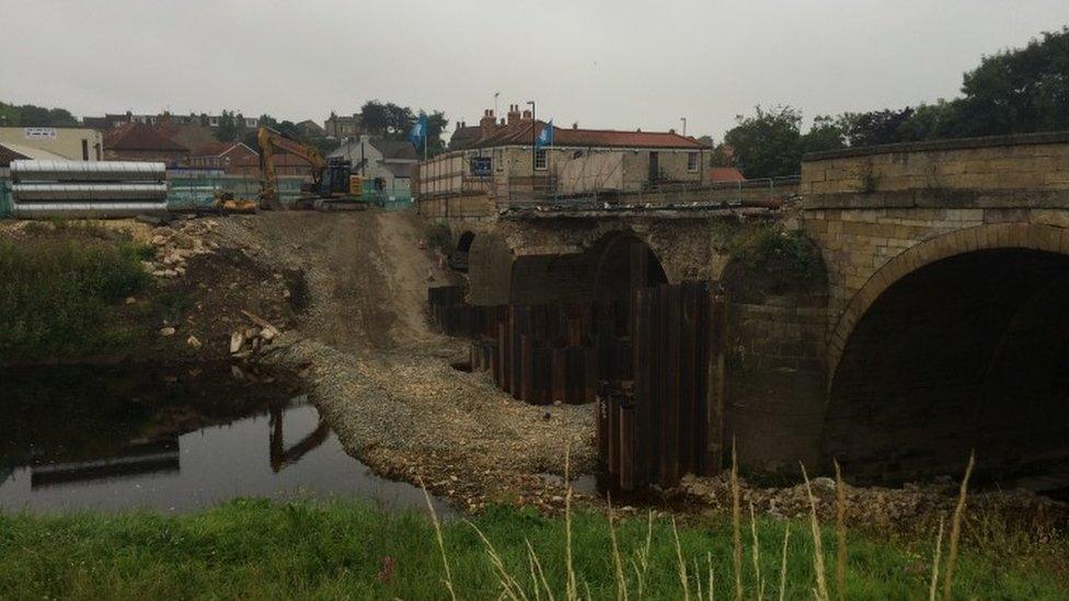 Tadcaster Bridge over the River Wharfe