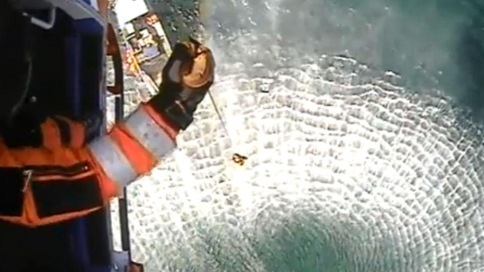 Rescue of fisherman on Loch Hourn