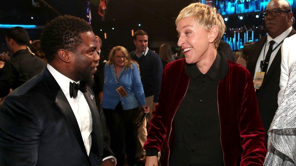 Kevin Hart and Ellen DeGeneres