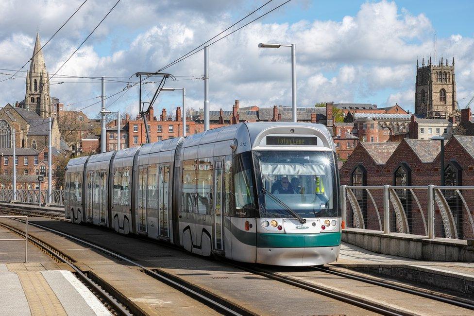 Tram in Nottingham