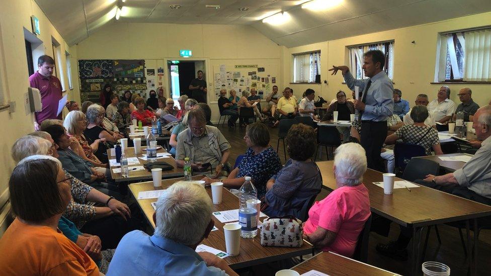 Dan Norris addressing people at a Big Choices On Buses meeting