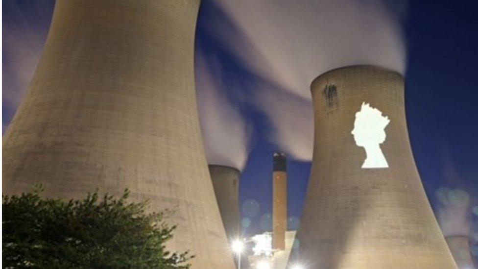 Image of Queen on a cooling tower