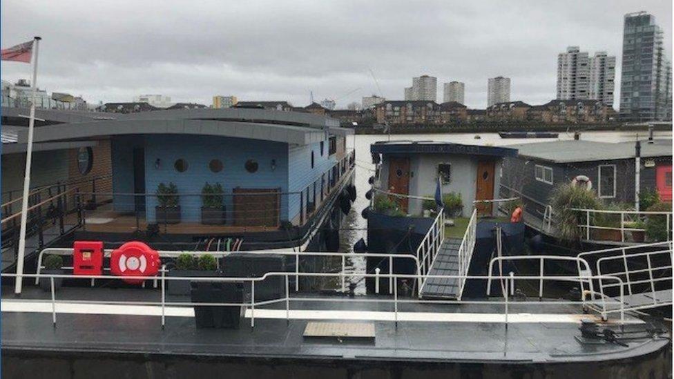 Houseboats at Chelsea Reach Harbour