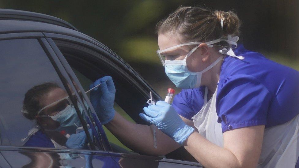 Drive through coronavirus testing