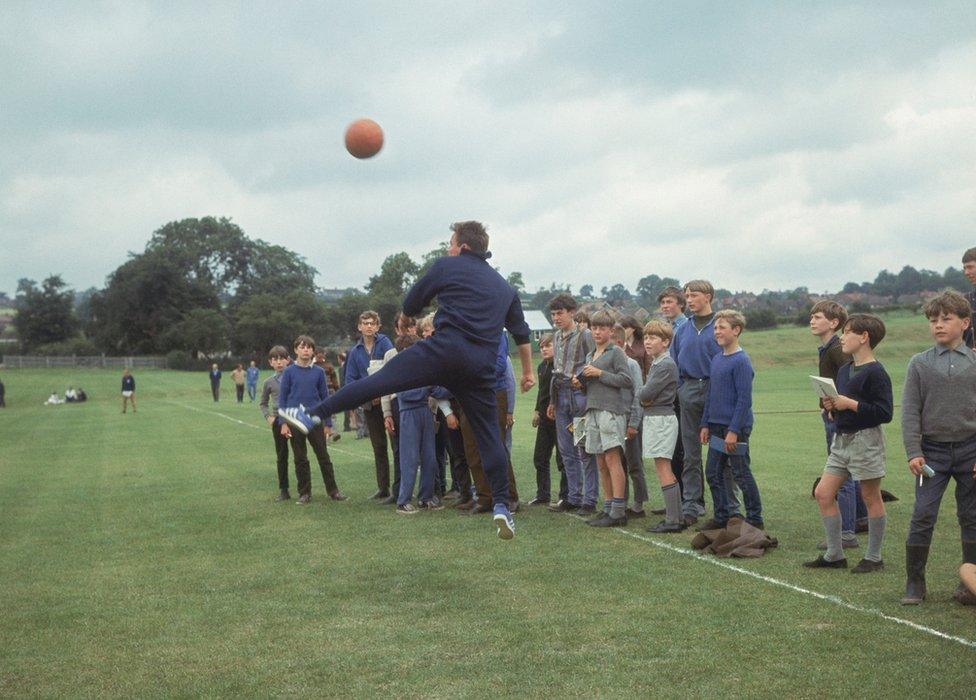 A member of the West German squad training at Ashbourne