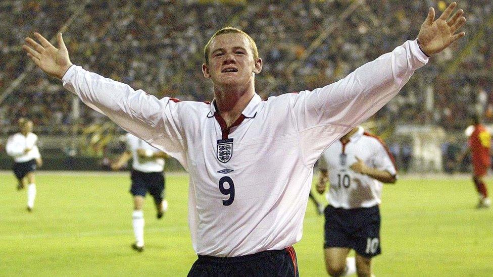 In September of that year, at 17 years and 317 days, becomes youngest player to score for England in a Euro 2004 qualifying match against Macedonia.