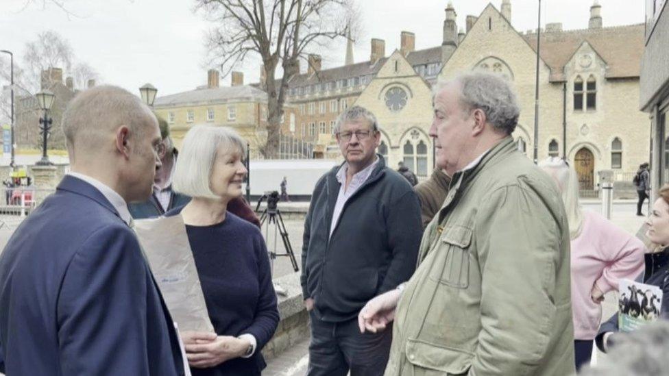 Liz Leffman and Jeremy Clarkson