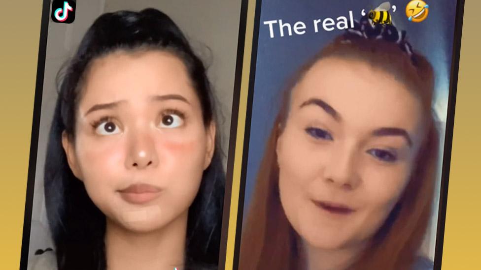 Bella Poarch and Millie B on TikTok