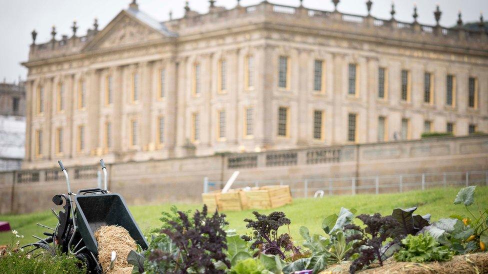 A garden near Chatsworth House