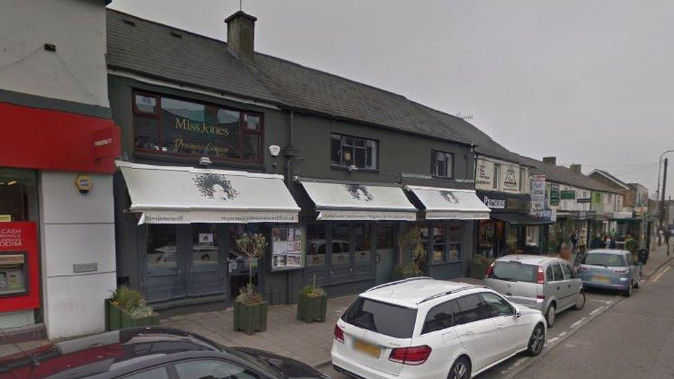 The incident is said to have happened outside Miss Jones in Cardiff