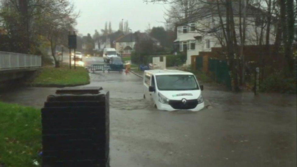 Van stuck in Hall Green