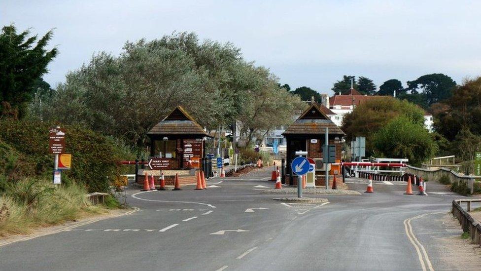 Sandbanks Ferry toll booth