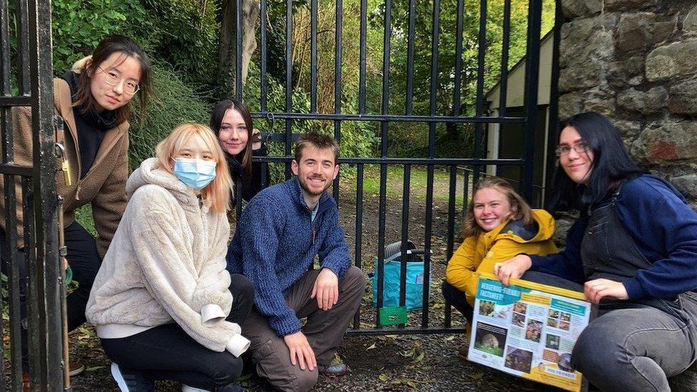 Student Hedgehog Ambassadors create a hedgehog highway on campus