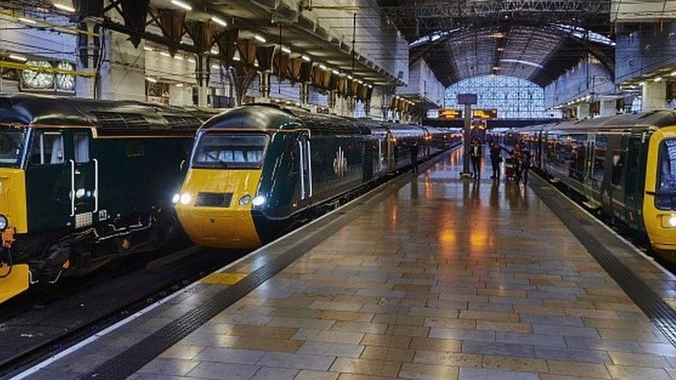 Trains at Paddington station