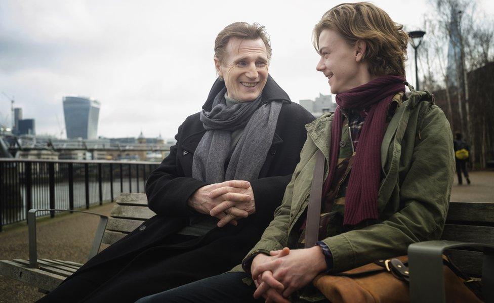 Liam Neeson and Thomas Brodie-Sangster