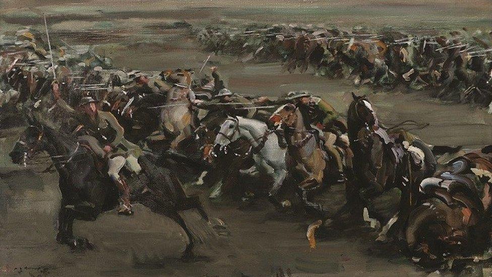 The charge depicted by Munnings