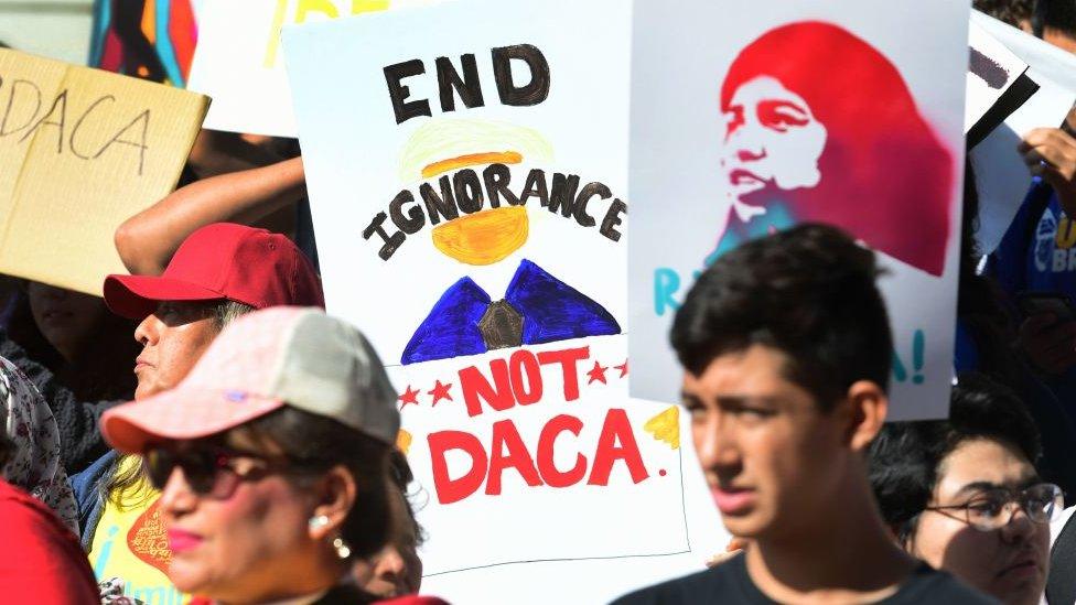 "Dreamers" protests outside the US Supreme Court in November