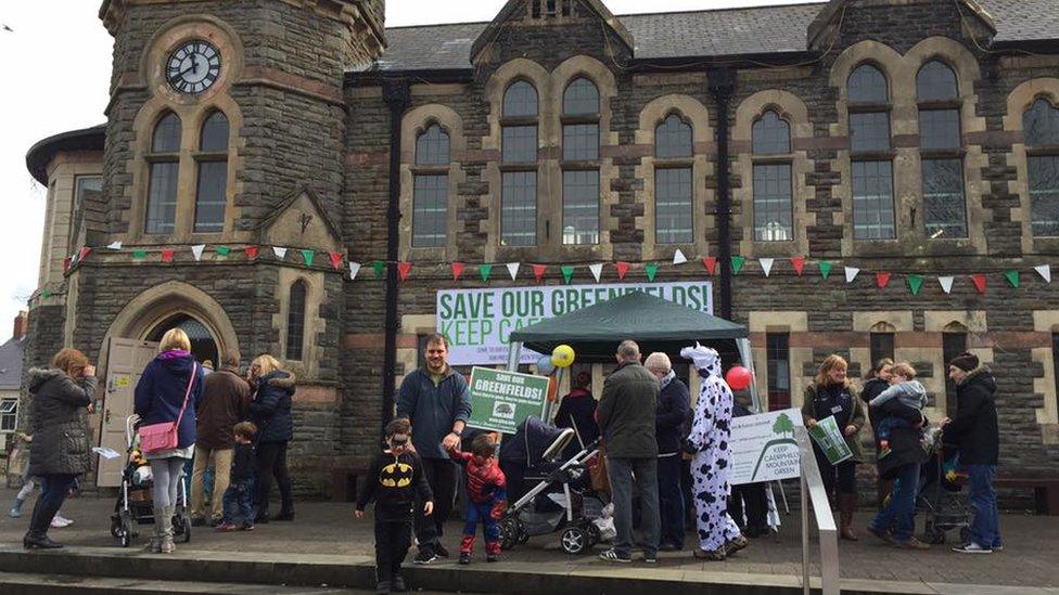 Protest Caerffili