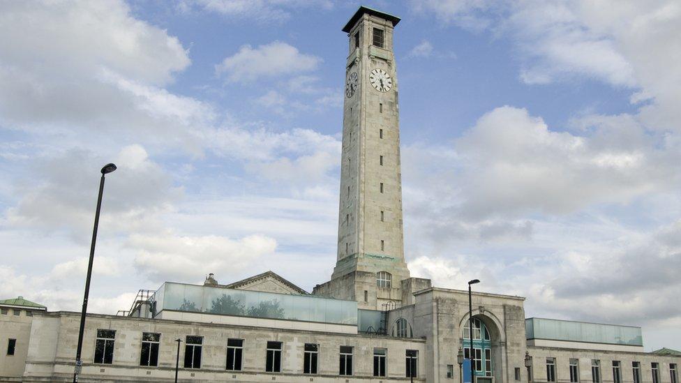 Southampton Civic Centre clock tower