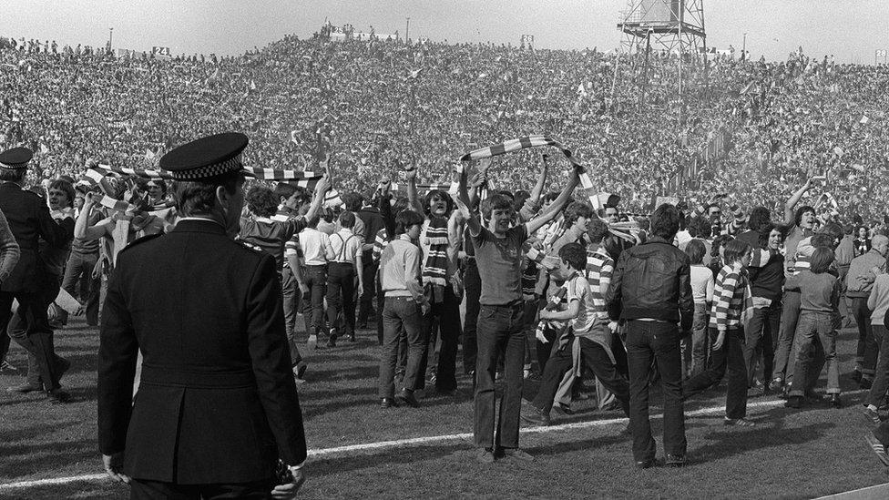 The ban was initially imposed following a riot at the 1980 Scottish Cup final