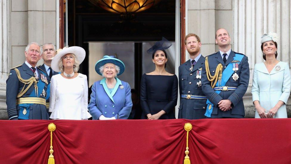 The Royal Family on the balcony