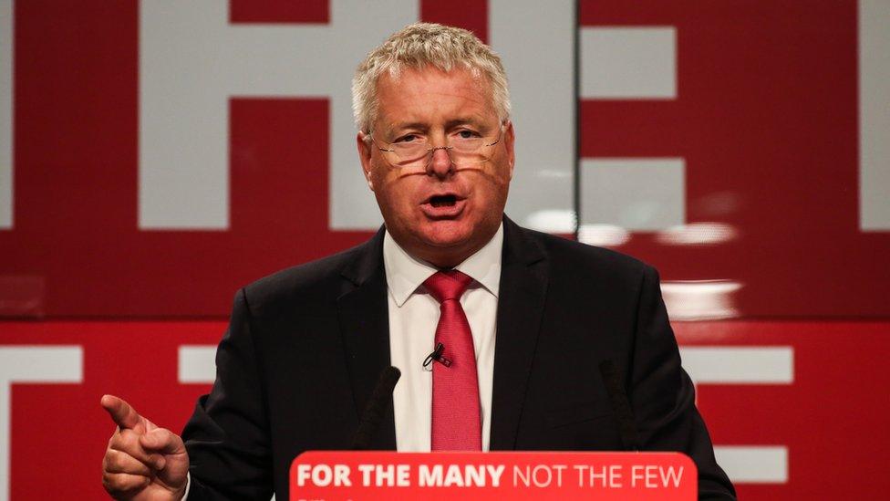 Labour MP Ian Lavery speaking at a party conference