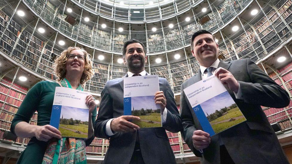 Humza Yousaf, Jamie Hepburn and Lorna Slater