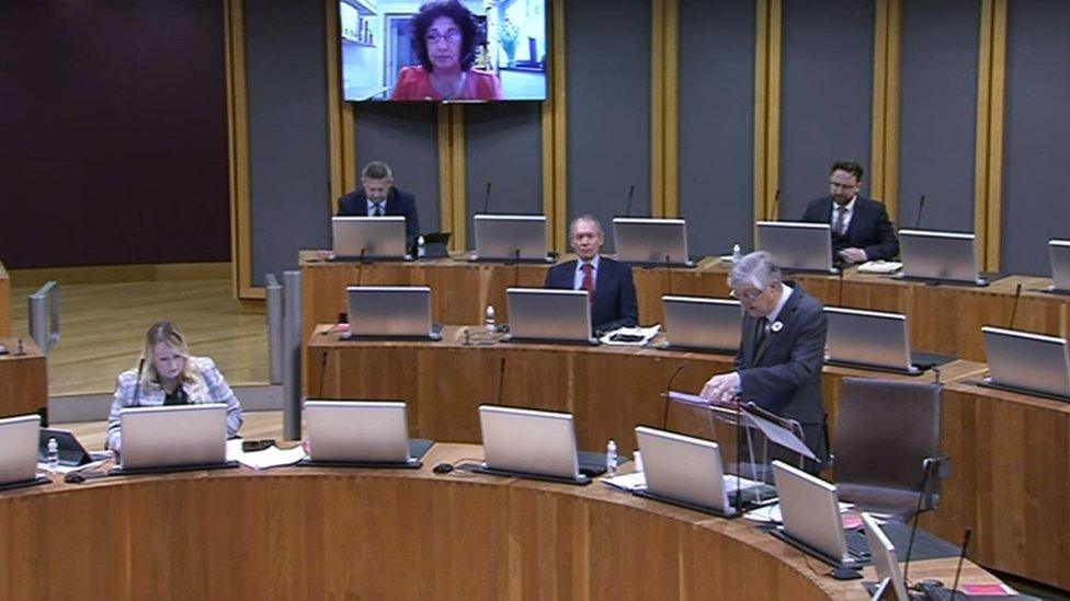 Hybrid Senedd meeting