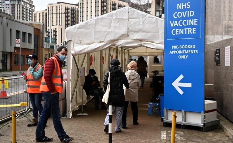 Covid-19 vaccination centre at Wembley