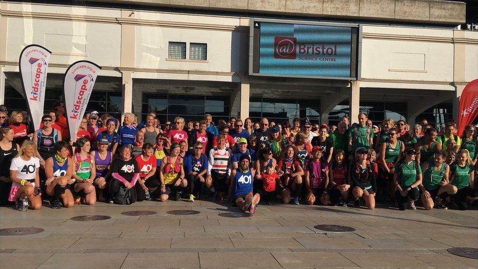 About 350 runners will be accompanying Ben Smith on his 401st marathon from Bristol to Portishead and back