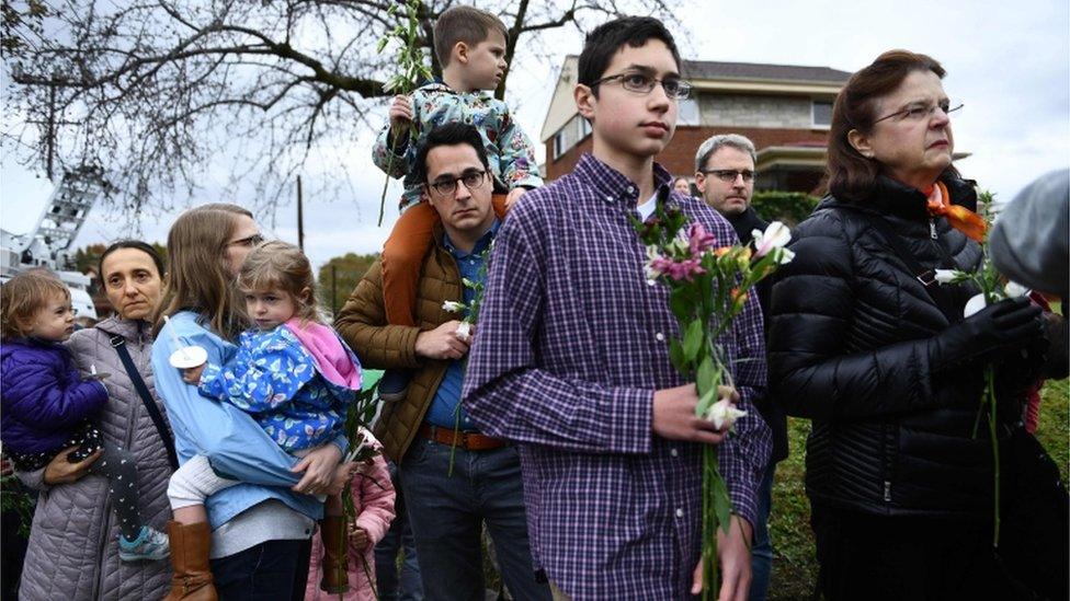 Mourners in Pittsburgh