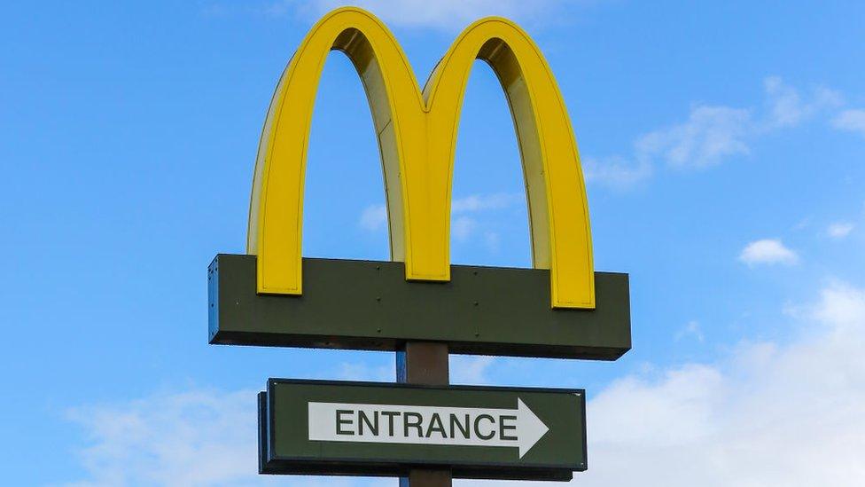 A McDonald's sign