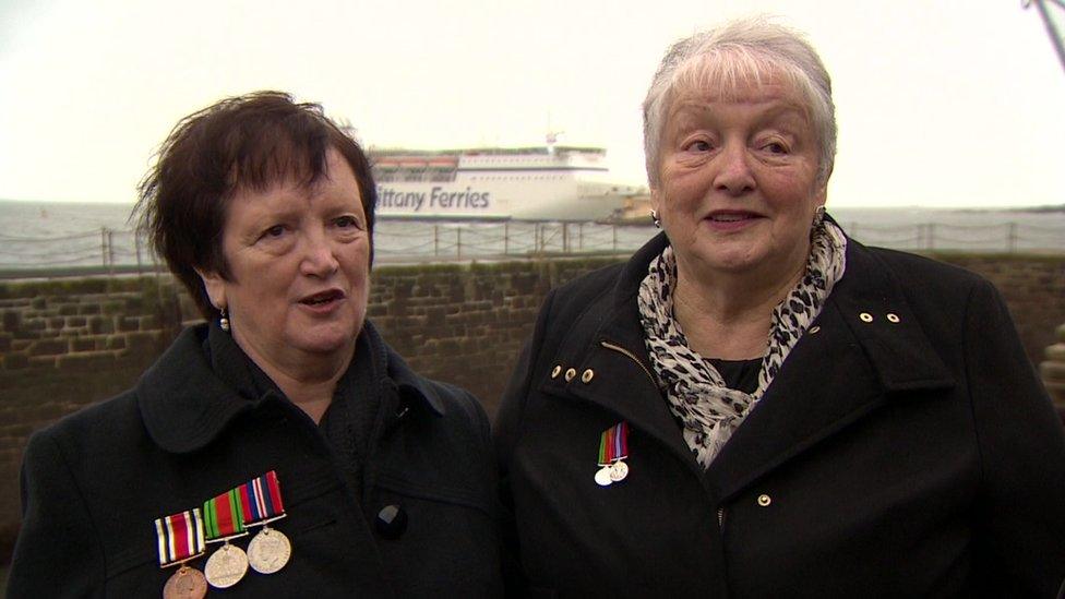 Ms Brown's daughters Julie Hunt and Marie Ball